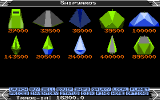 Choose a hull in Shipyards · Amiga